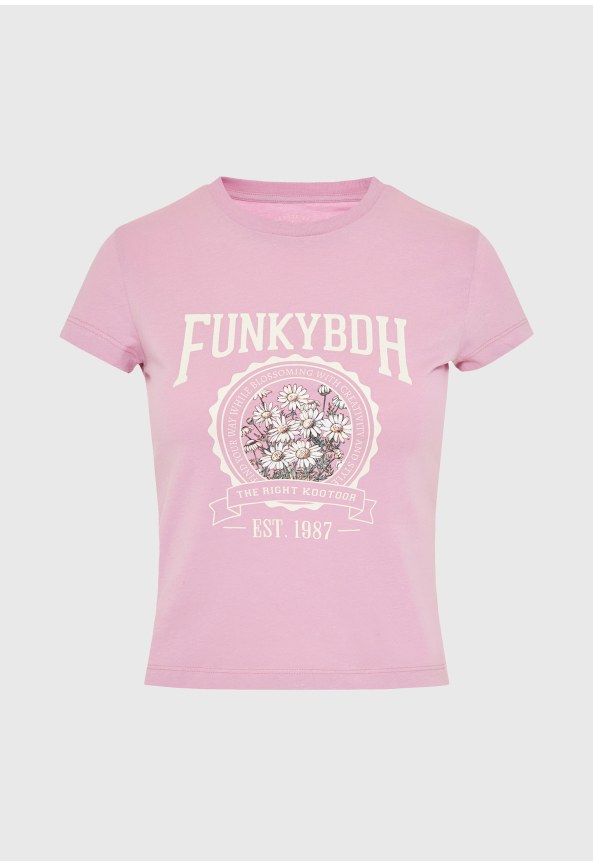 Γυναικείο βαμβακερό t-shirt με τύπωμα