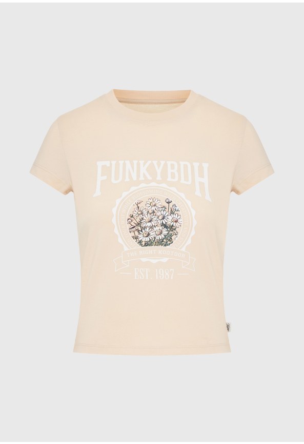 Γυναικείο βαμβακερό t-shirt με τύπωμα