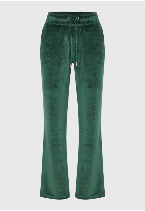 Γυναικείο βελουτέ flare fit παντελόνι φόρμας