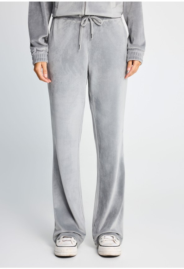 Γυναικείο βελουτέ flare fit παντελόνι φόρμας