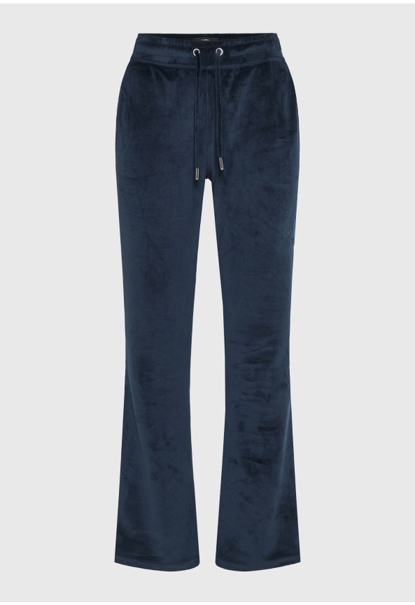 Γυναικείο βελουτέ flare fit παντελόνι φόρμας