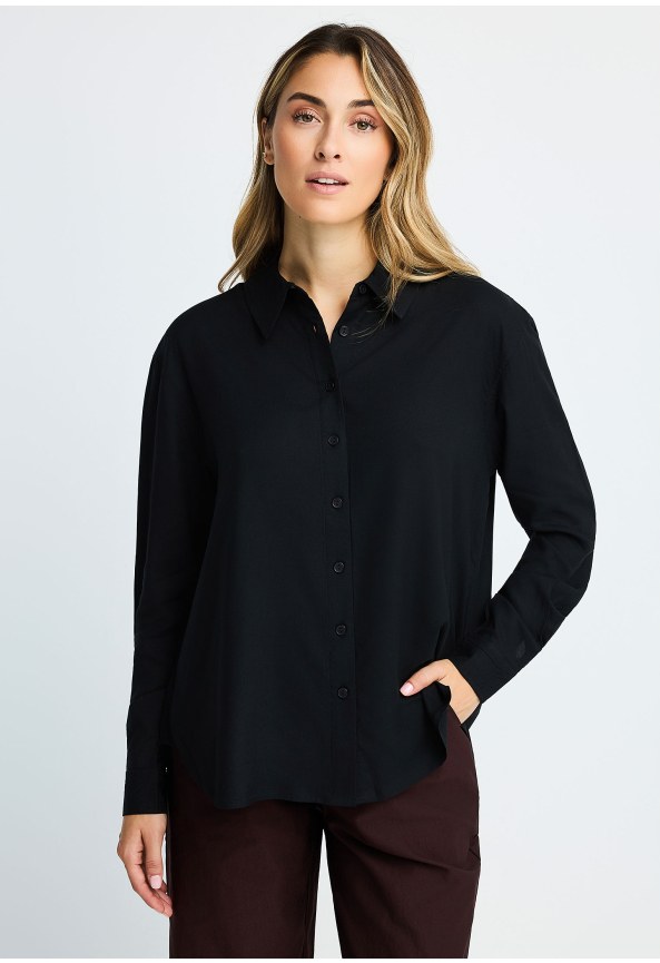 Women's long-sleeved basic shirt