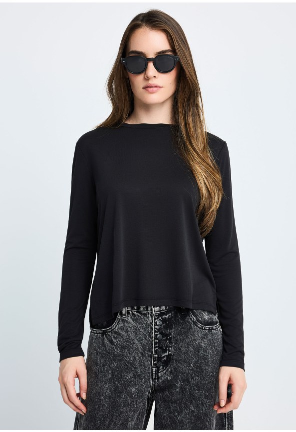 Women's long-sleeved modal top