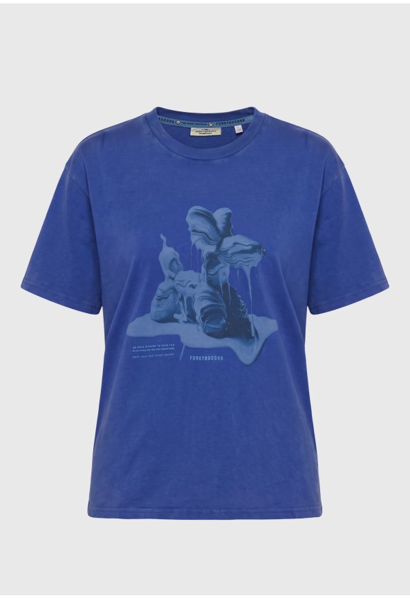 Garment dyed loose t-shirt with graphic print