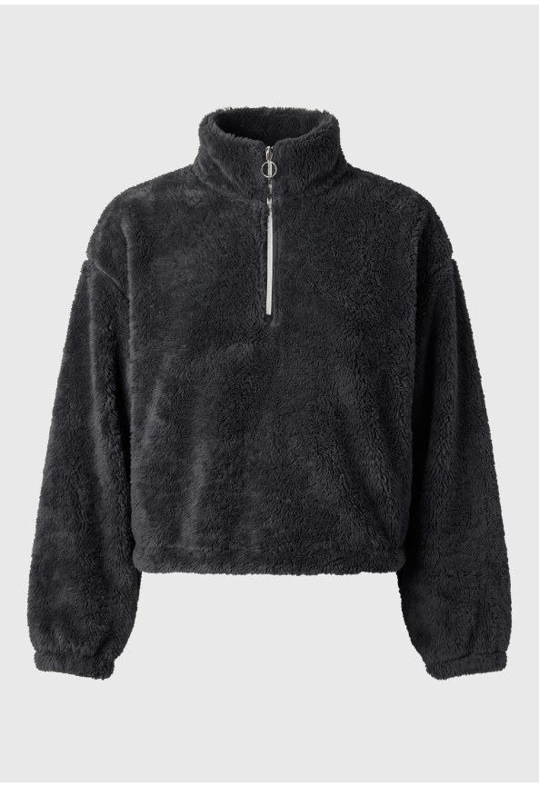 Γυναικεία cropped μπλούζα από fleece