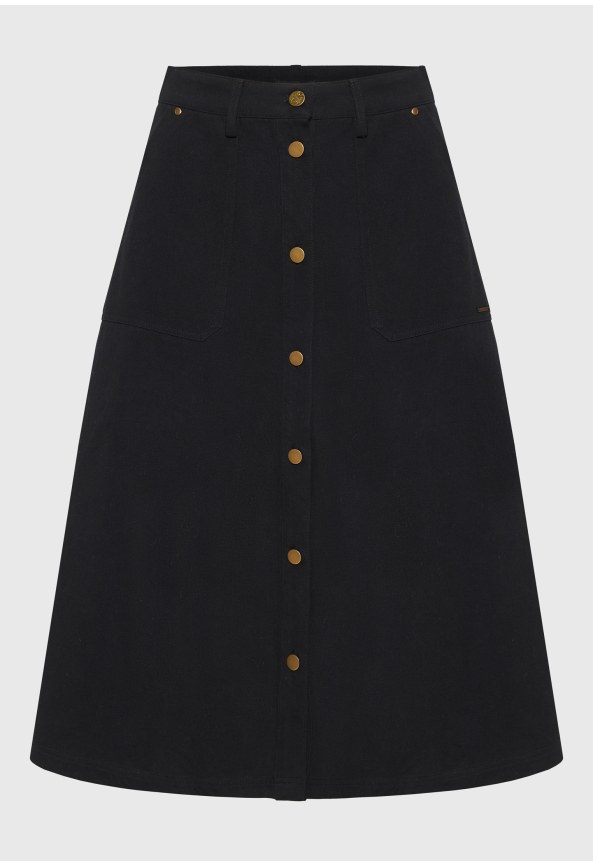 Wpmen's button-front A line midi skirt