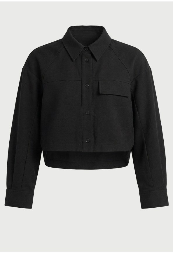 Women's cropped relaxed fit shirt
