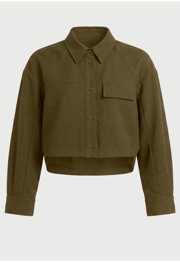 Women's cropped relaxed fit shirt