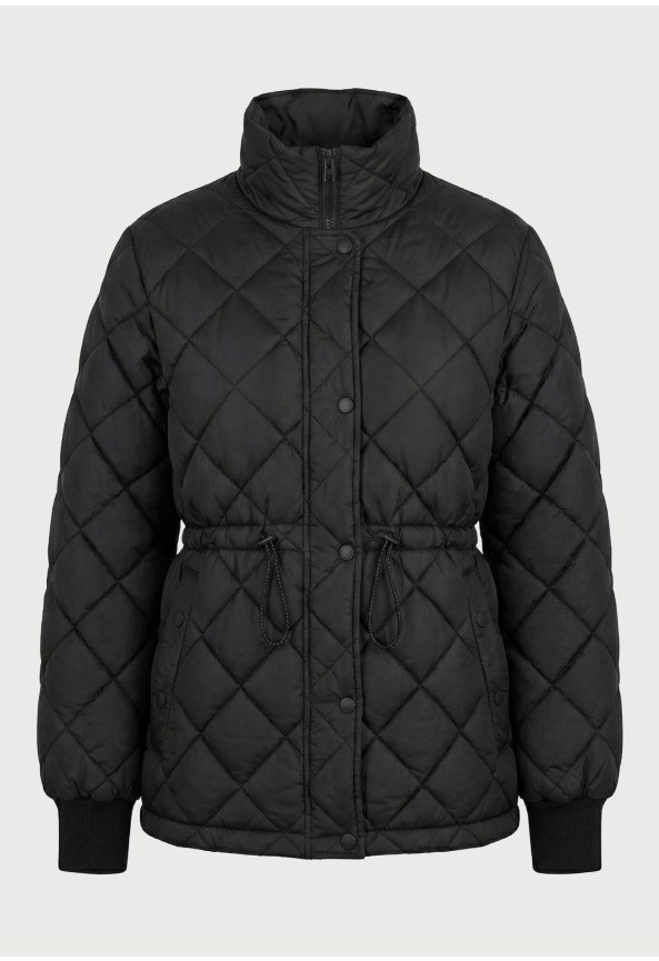 Καπιτονέ puffer jacket με κορδόνι στη μέση