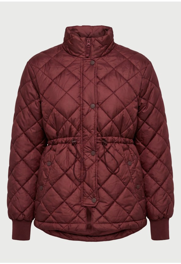 Καπιτονέ puffer jacket με κορδόνι στη μέση