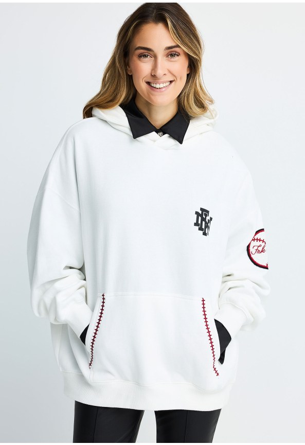 Women's baseball style overhead hoodie