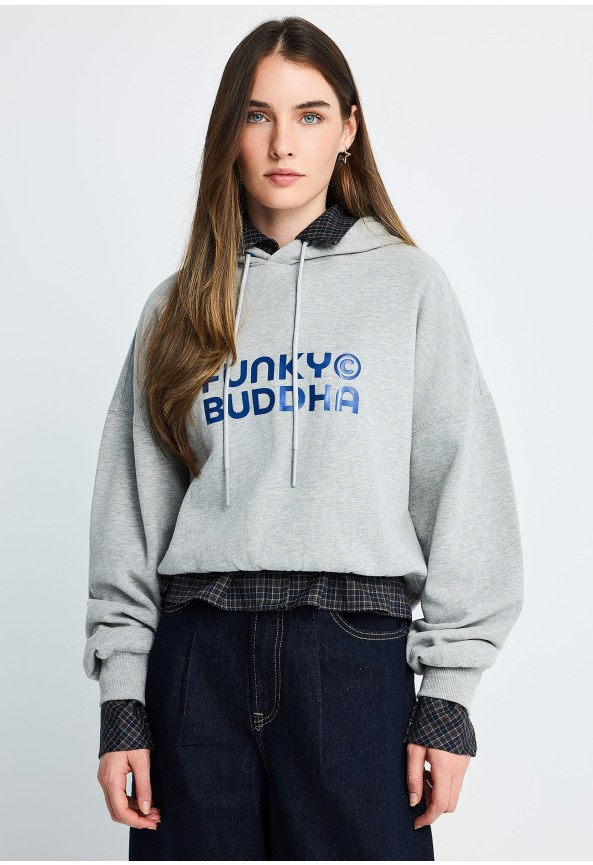 Women's cropped logo overhead hoodie