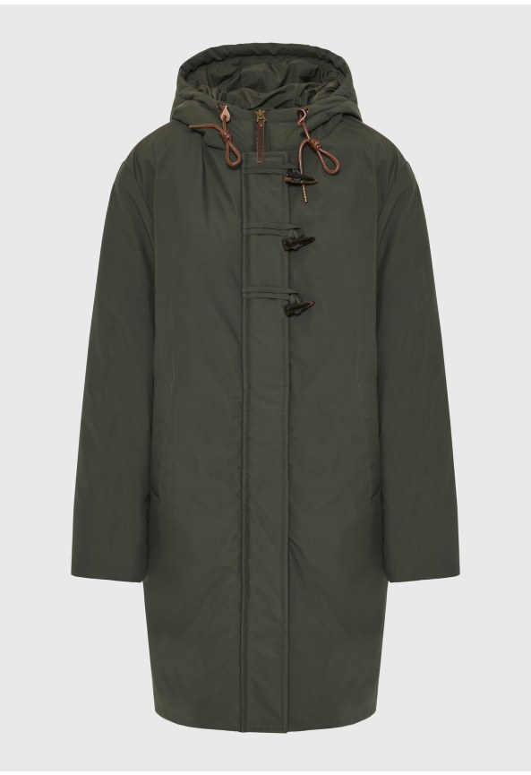 Γυναικείο μακρύ puffer coat με κουκούλα