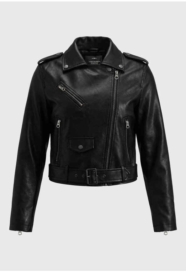 Γυναικείο faux leather biker jacket
