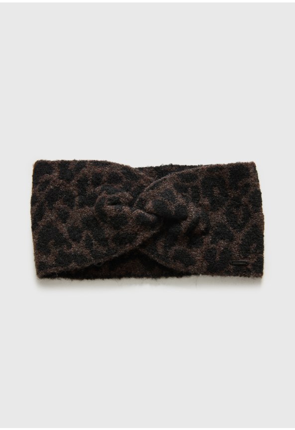 Animal print πλεκτή κορδέλα μαλλιών