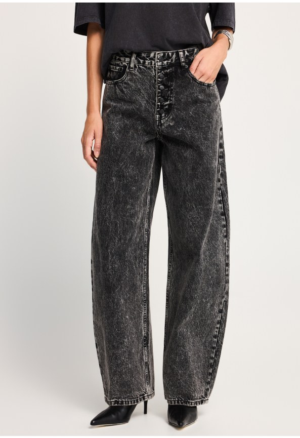 Ψηλόμεσο jean παντελόνι balloon fit