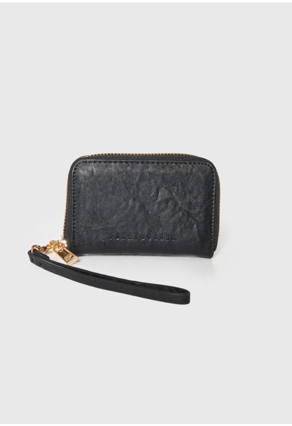 Small faux leather wallet with wrist strap