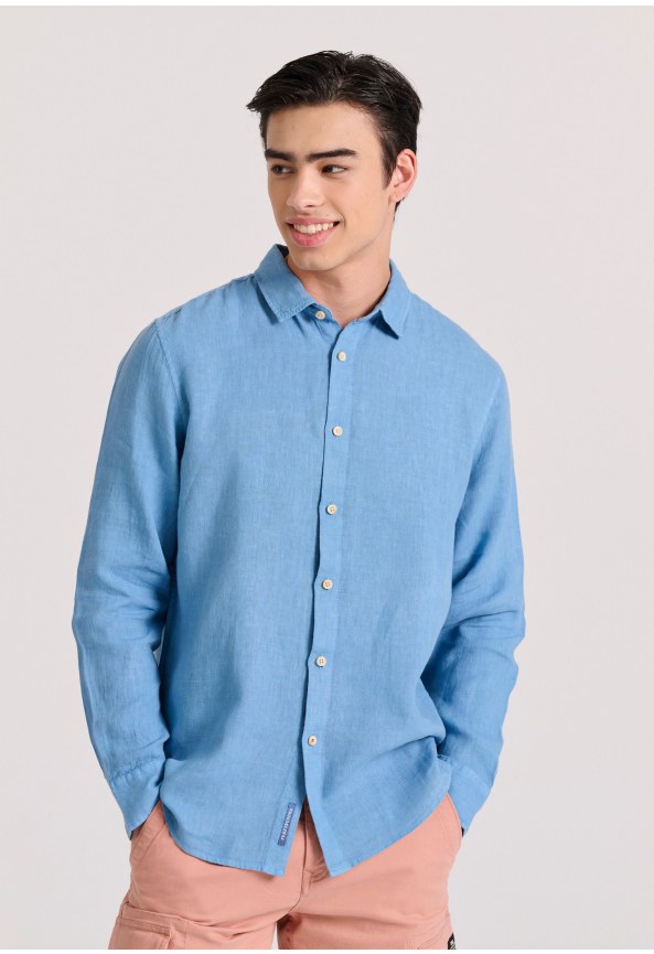 Garment dyed λινό πουκάμισο - The essentials