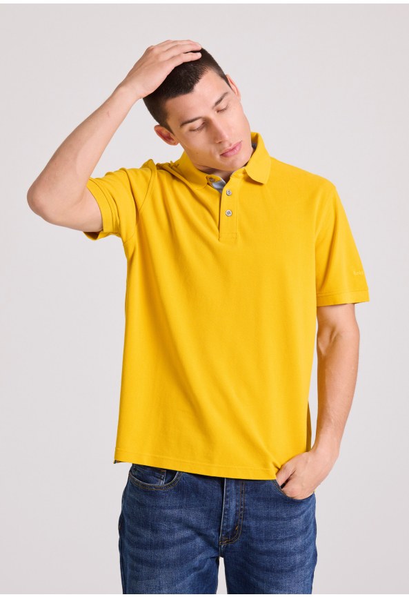 Polo shirt with embroidery on the sleeve