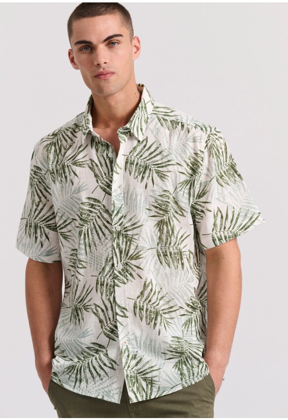 Relaxed fit εμπριμέ πουκάμισο