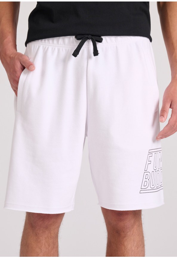 Wide leg fit αθλητική βερμούδα με Funky Buddha τύπωμα