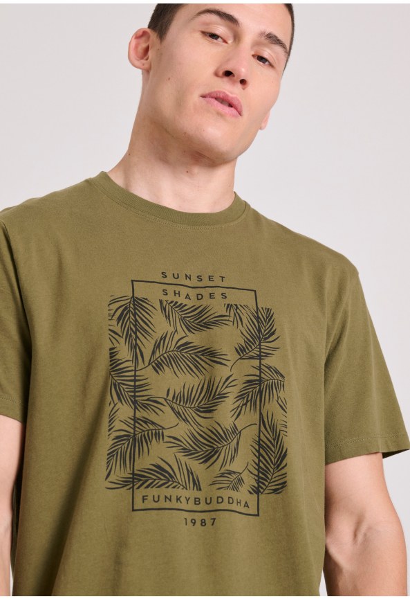 Botanic frame printed t-shirt