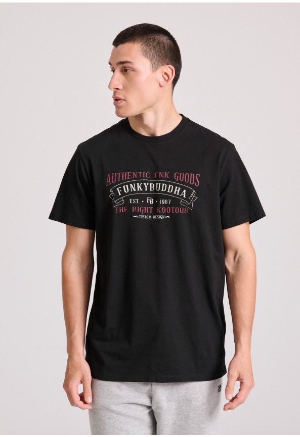 T-shirt with vintage text artwork print