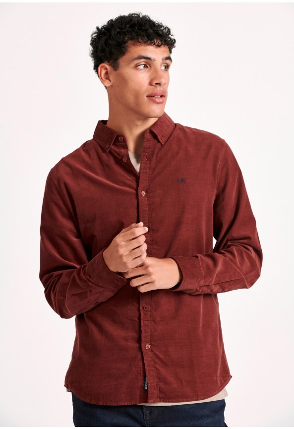 Men's Corduroy shirt with embroidered logo