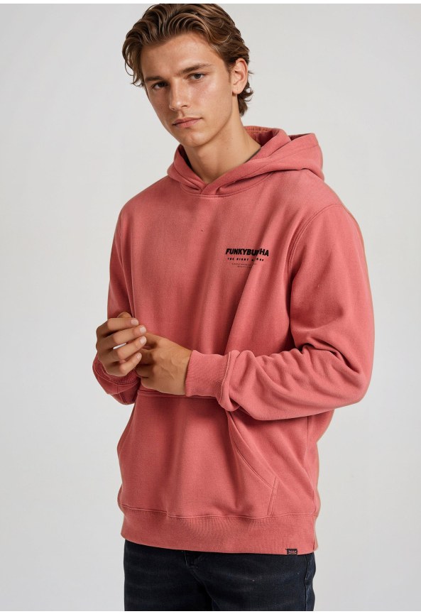 Relaxed fit φούτερ με τύπωμα στην πλάτη