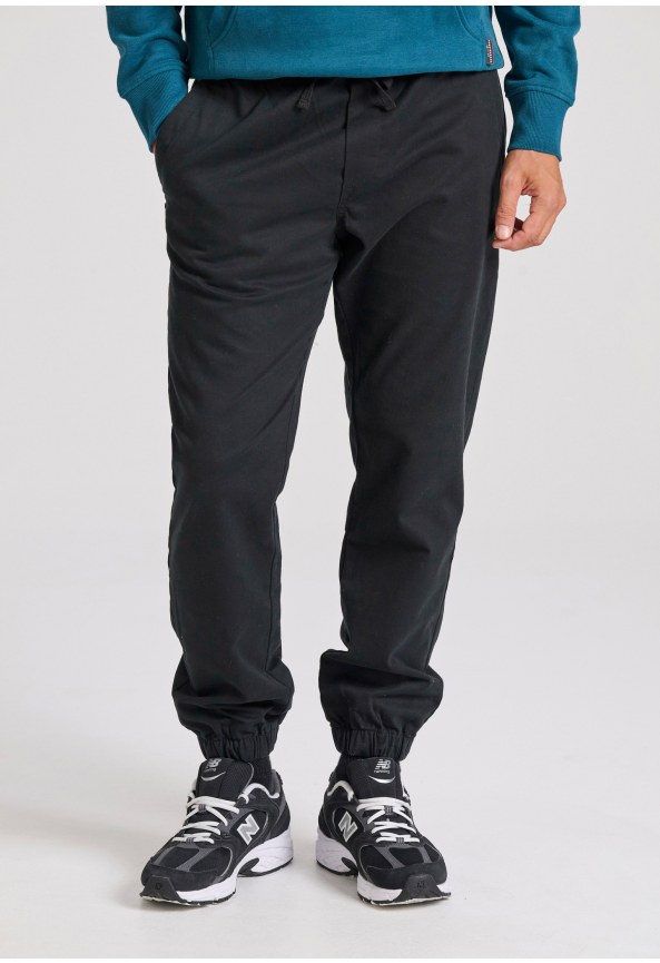 Chino jogger παντελόνι σε micro ζακάρ ύφανση