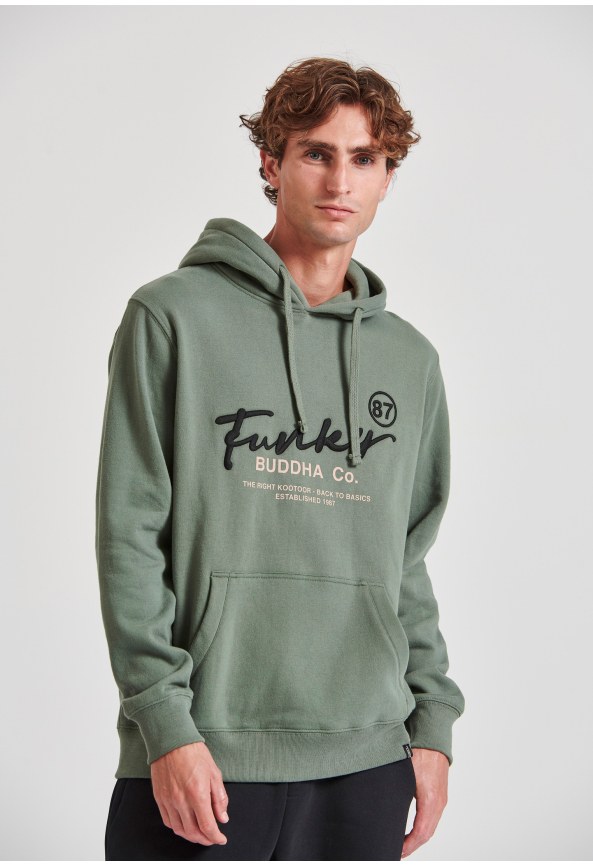 Relaxed fit φούτερ με κέντημα στο στήθος