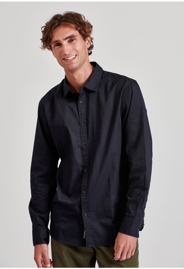 Ανδρικό garment dyed twill πουκάμισο