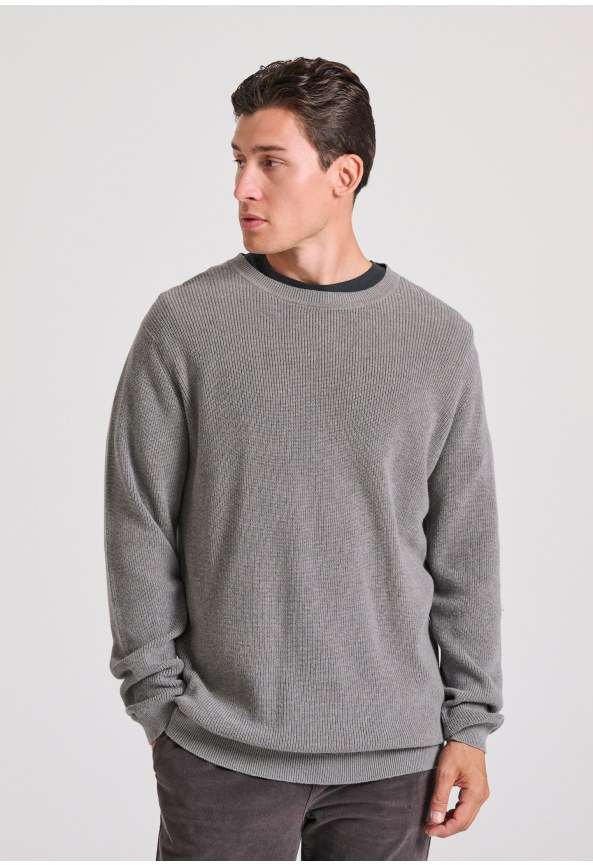 Ανδρικό relaxed fit πουλόβερ με βισκόζη