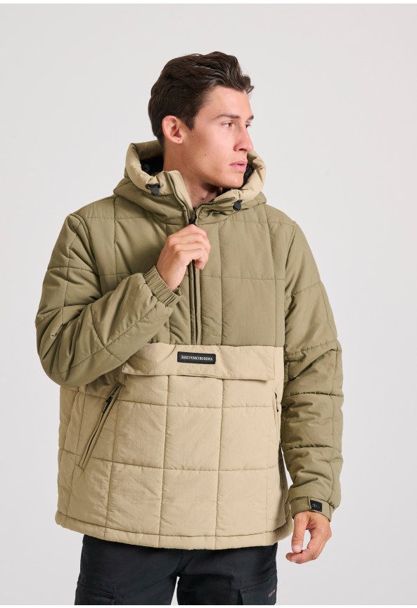 Ανδρικό overhead jacket με κουκούλα