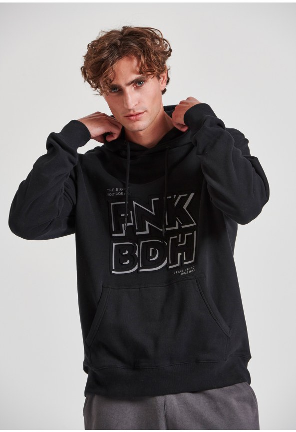 Relaxed fit φούτερ με embossed τύπωμα στο στήθος