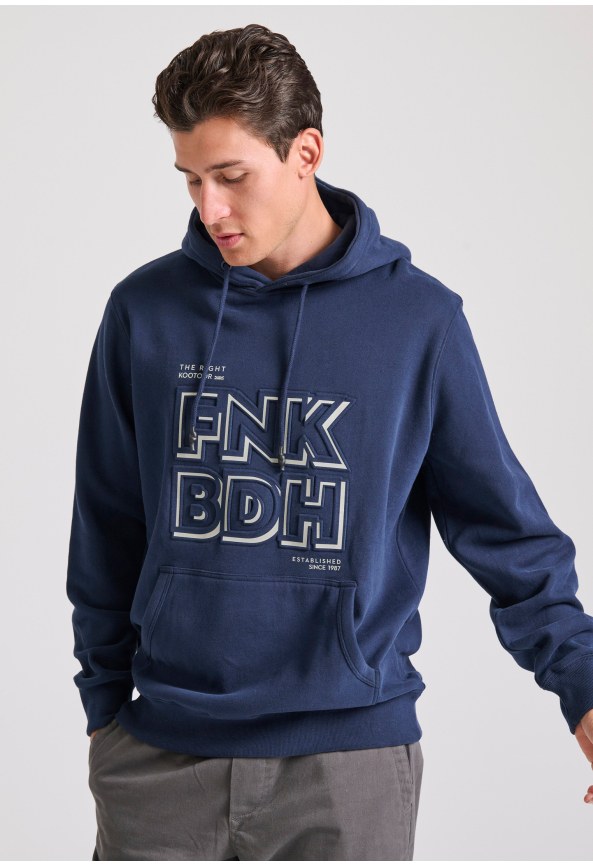 Relaxed fit φούτερ με embossed τύπωμα στο στήθος