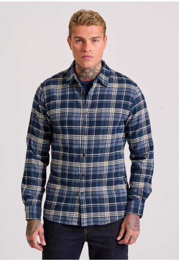 Ανδρικό flannel καρό πουκάμισο