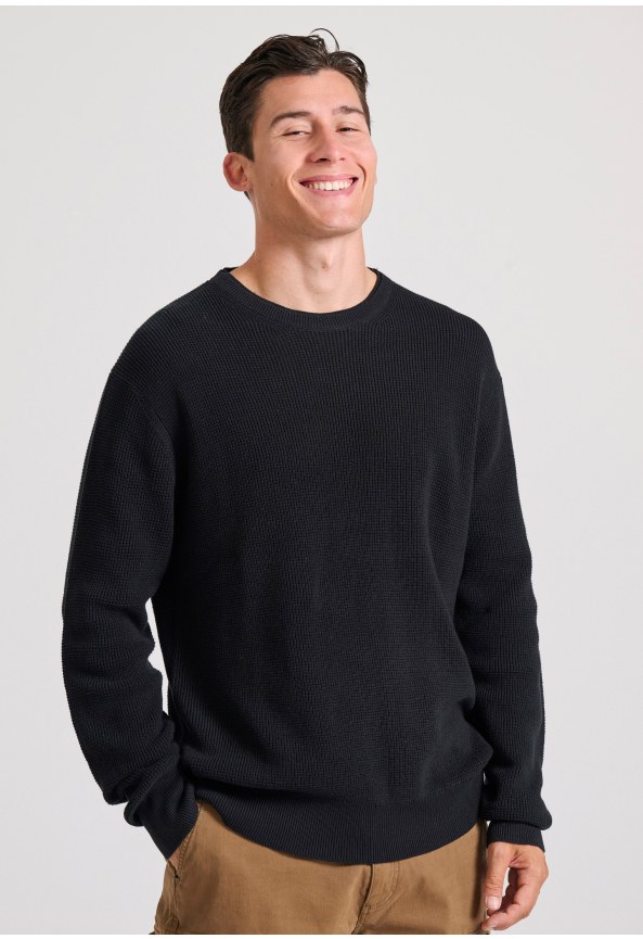 Loose fit casual πλεκτή μπλούζα με ανάγλυφη υφή