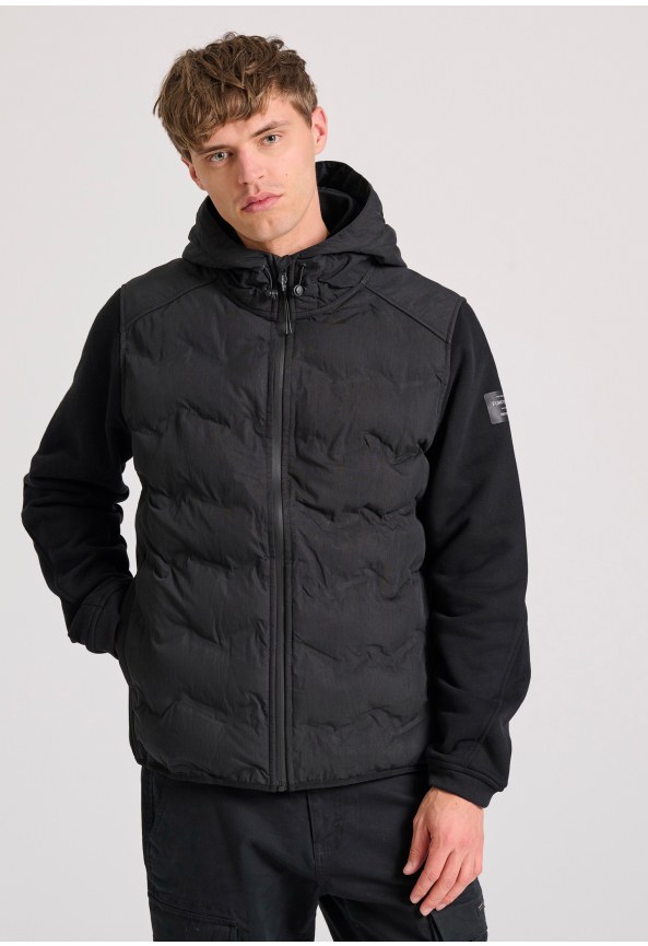 Ανδρικό casual μπουφάν με καπιτονέ επένδυση