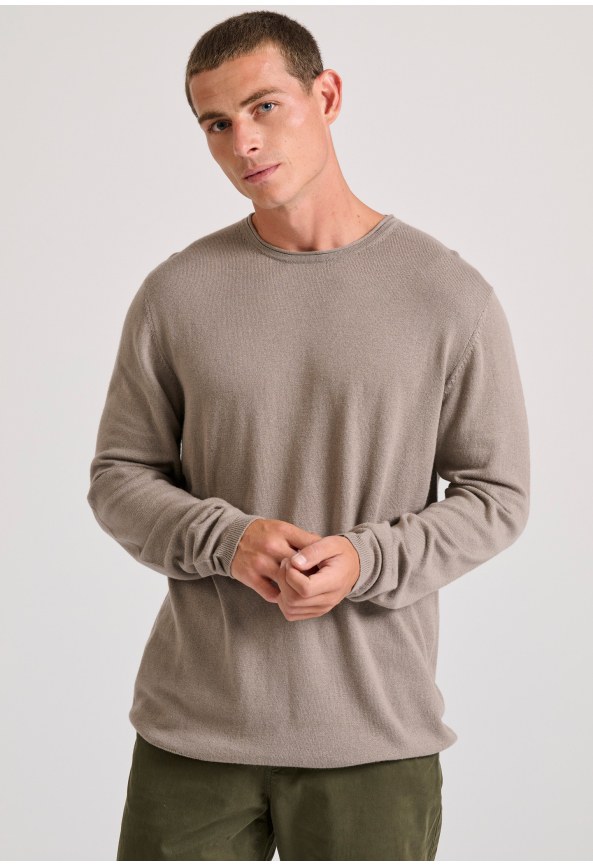 Casual πλεκτή μπλούζα με μίξη από μαλλί και κασμίρ