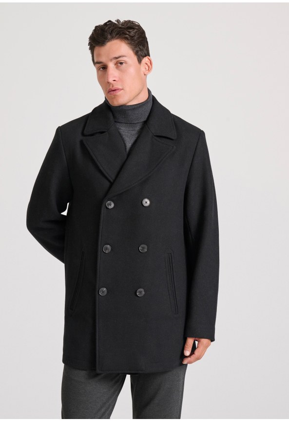 Ανδρικό ημίπαλτο με μίξη από μαλλί