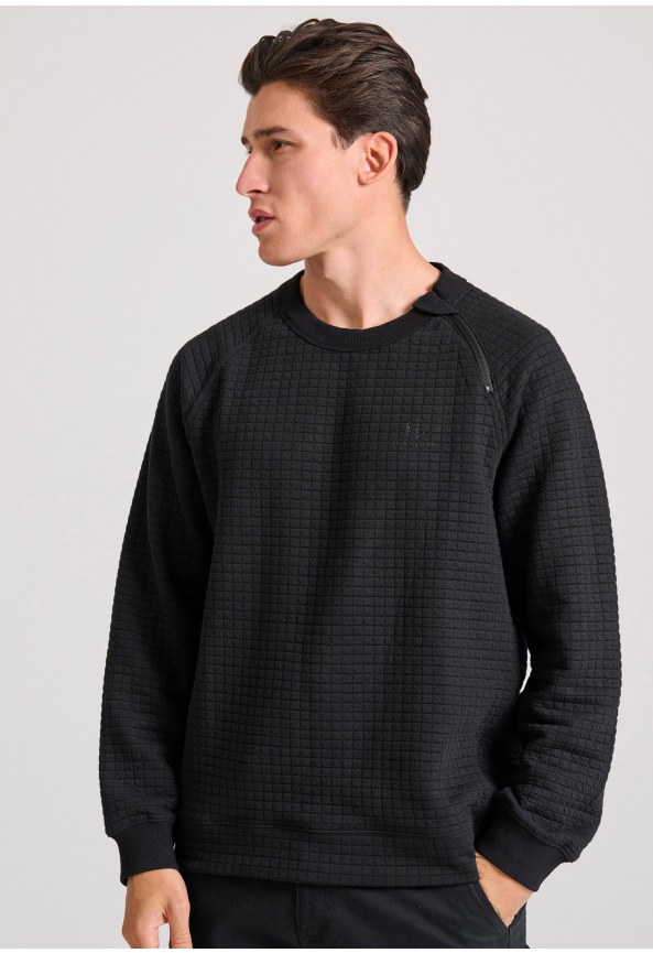 Relaxed fit φούτερ με ανάγλυφη υφή