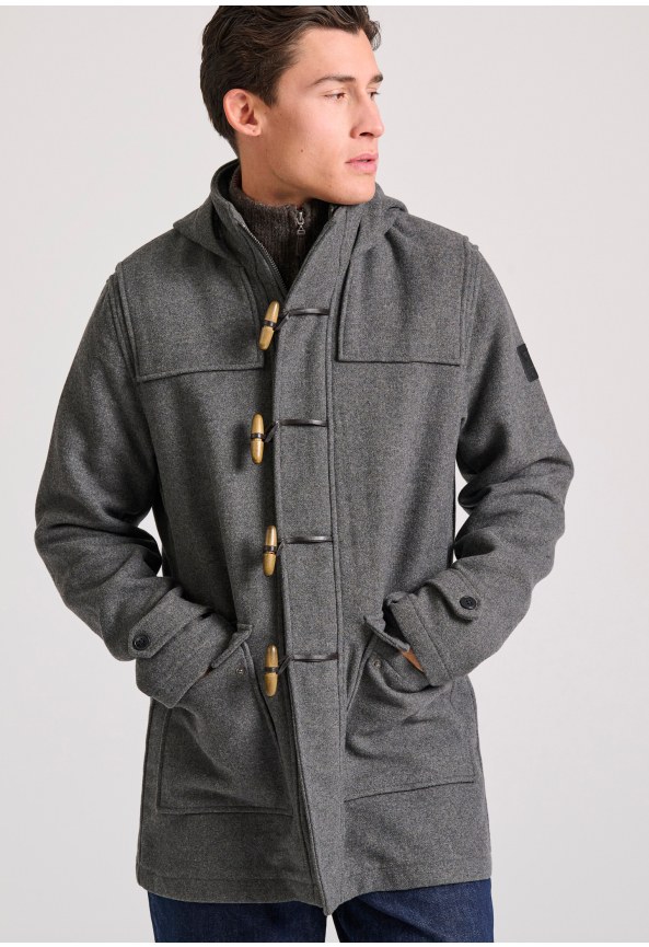 Ανδρικό μοντγκόμερι wool blend ημίπαλτο