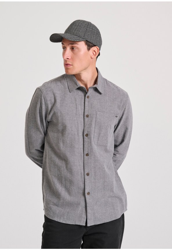 Relaxed fit flannel shirt with pattern