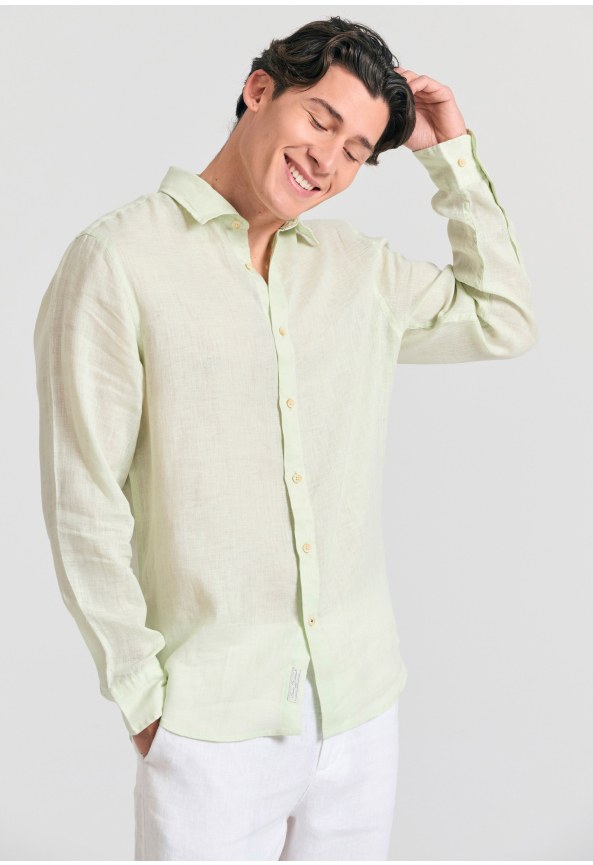 Garment dyed λινό πουκάμισο - The essentials