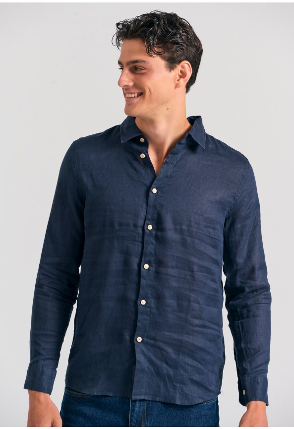 Garment dyed λινό πουκάμισο - The essentials