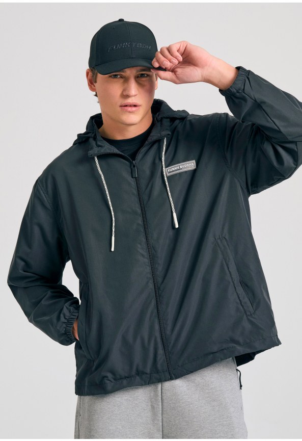 Comfort fit lightweight jacket with detachable hood