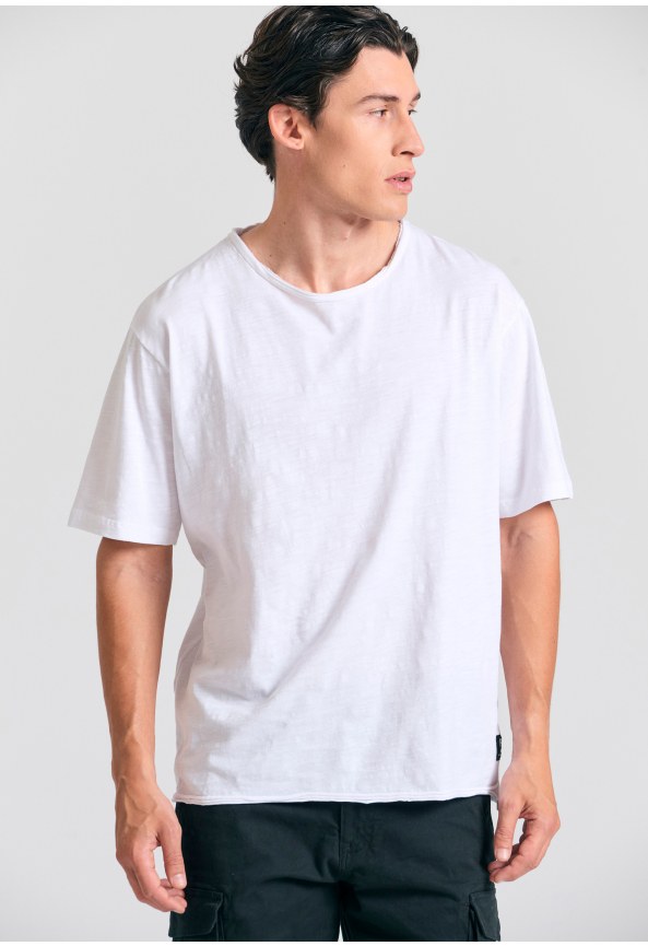 Relaxed fit t-shirt με raw edges