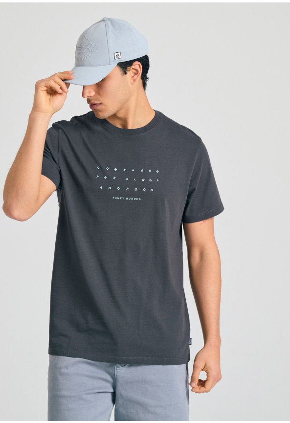 T-shirt with text artwork print
