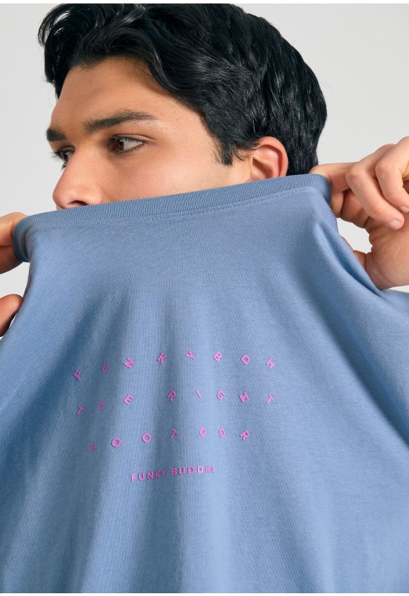 T-shirt with text artwork print